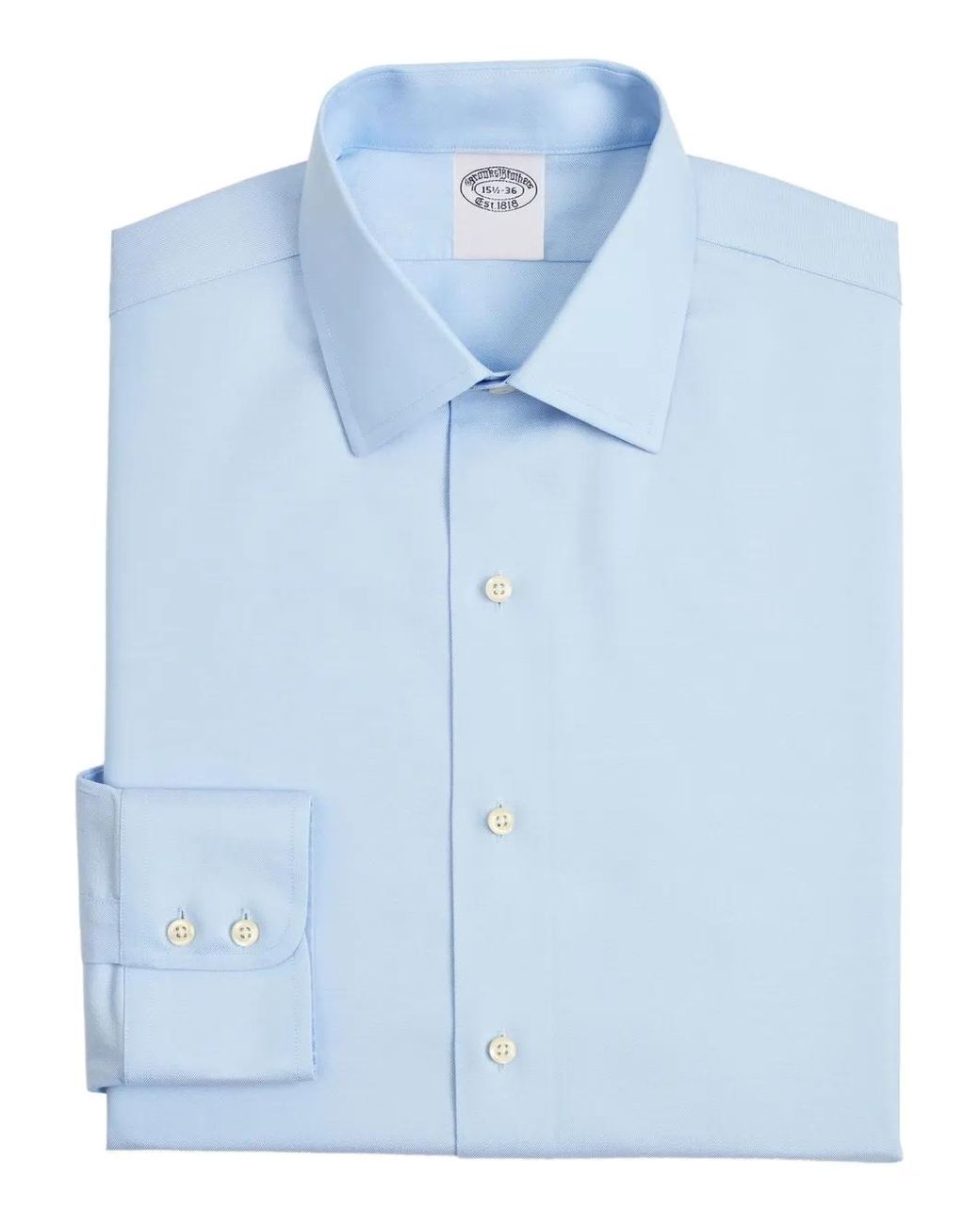 Brooks Brothers Blue Long-Sleeve Cotton-Blend Shirt for men