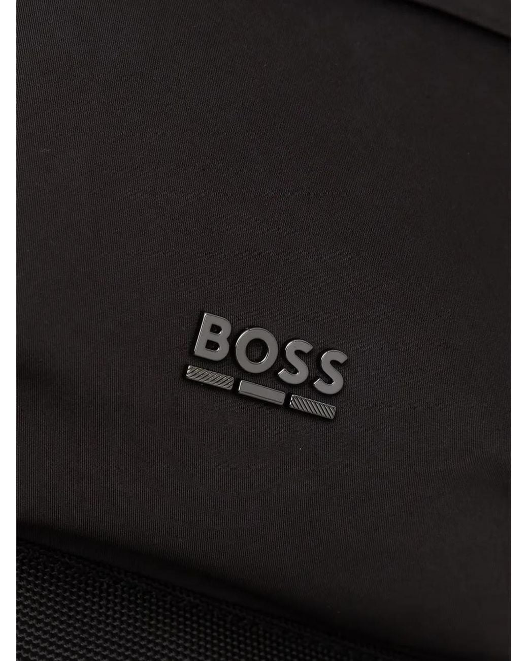 Boss Black Logo-Plaque Backpack for men