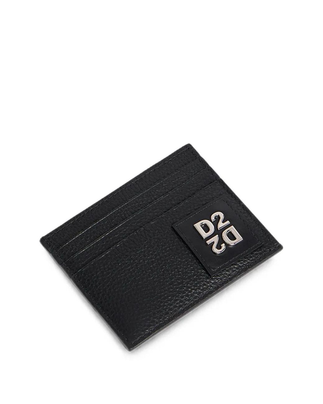 DSquared² Black D2 Upside Down Credit Card Holder for men