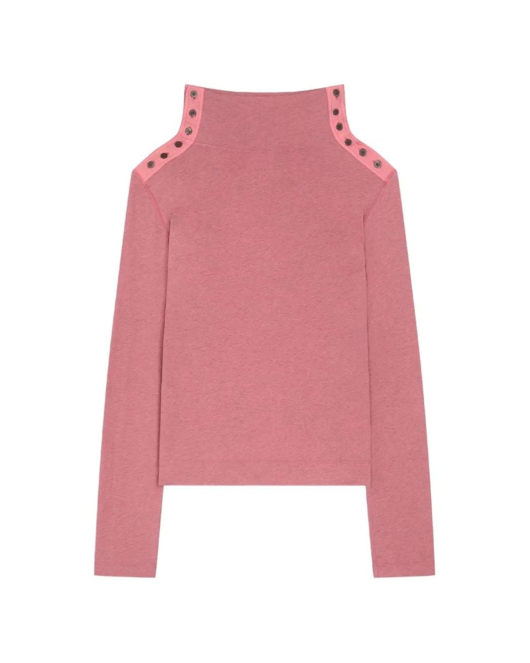 Dries Van Noten Pink Overdyed Turtleneck T-Shirt for men