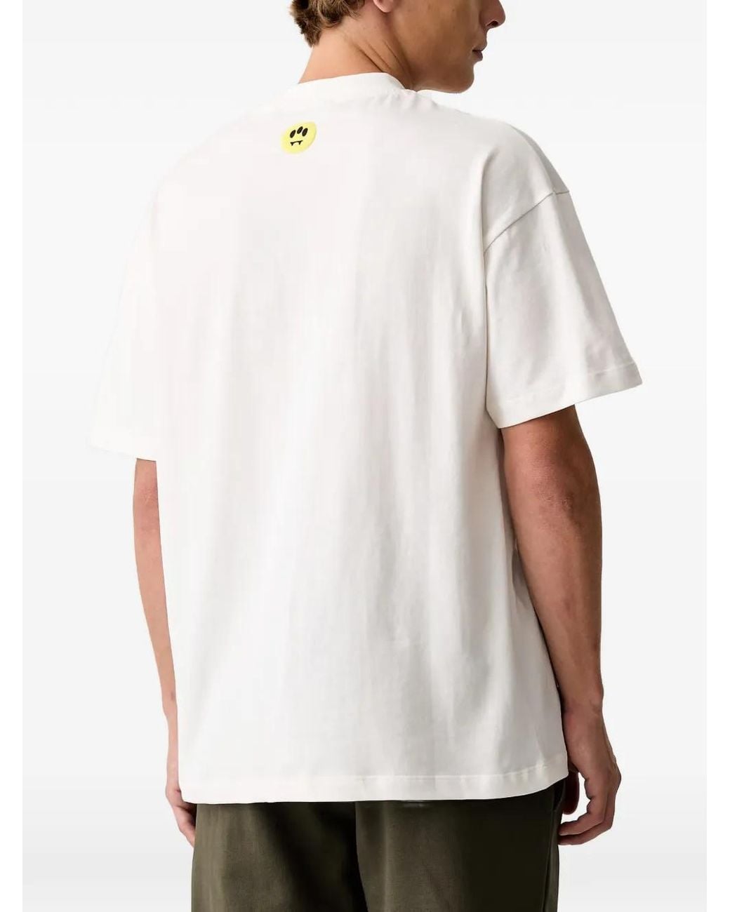 Barrow White Logo-Print Cotton T-Shirt