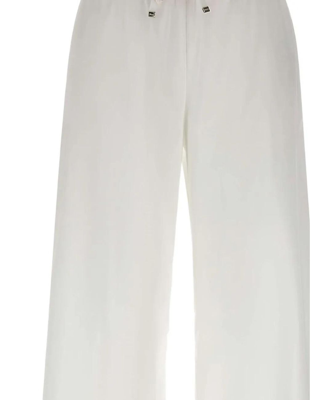 Herno White Pantalon À Lien De Resserrage