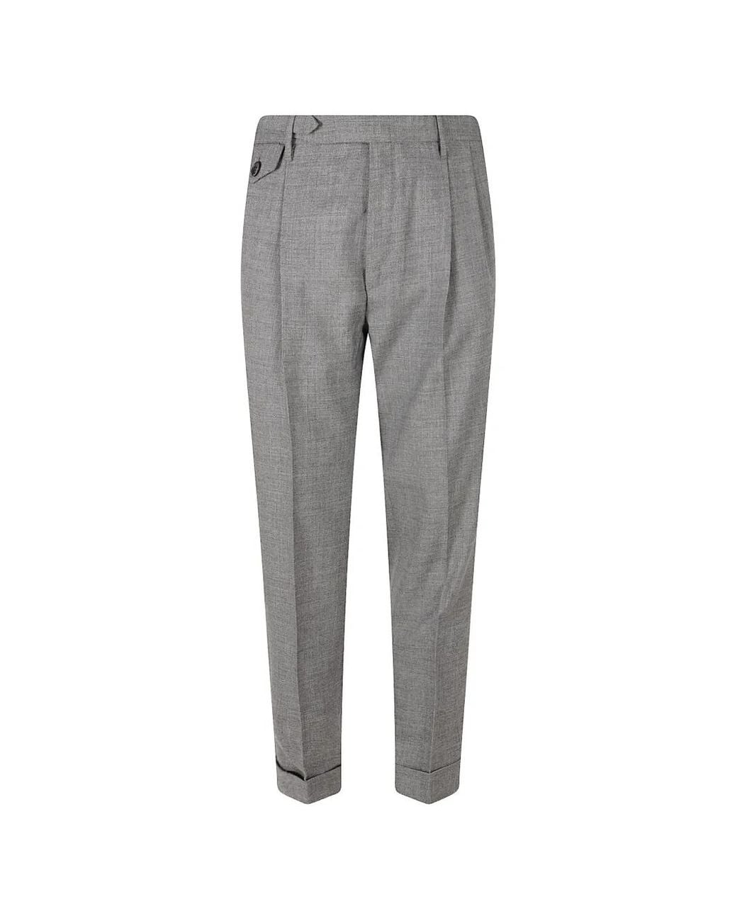 L.b.m. 1911 Gray Pleated Wool Trousers for men