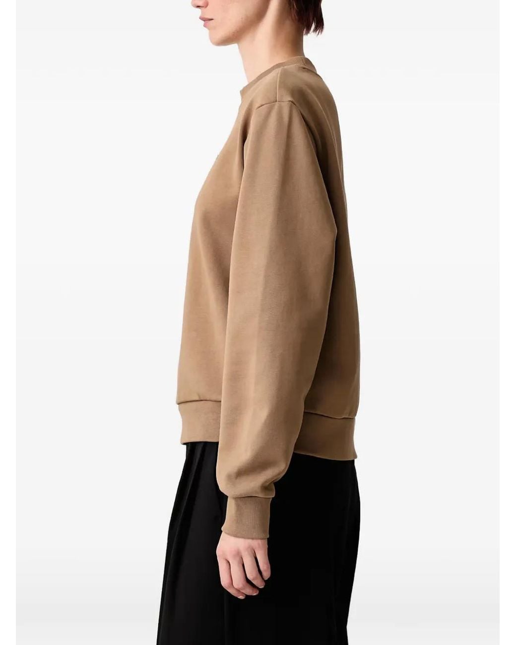 Lacoste Black Relaxed Fit Fleece Crew Neck Sweatshirt