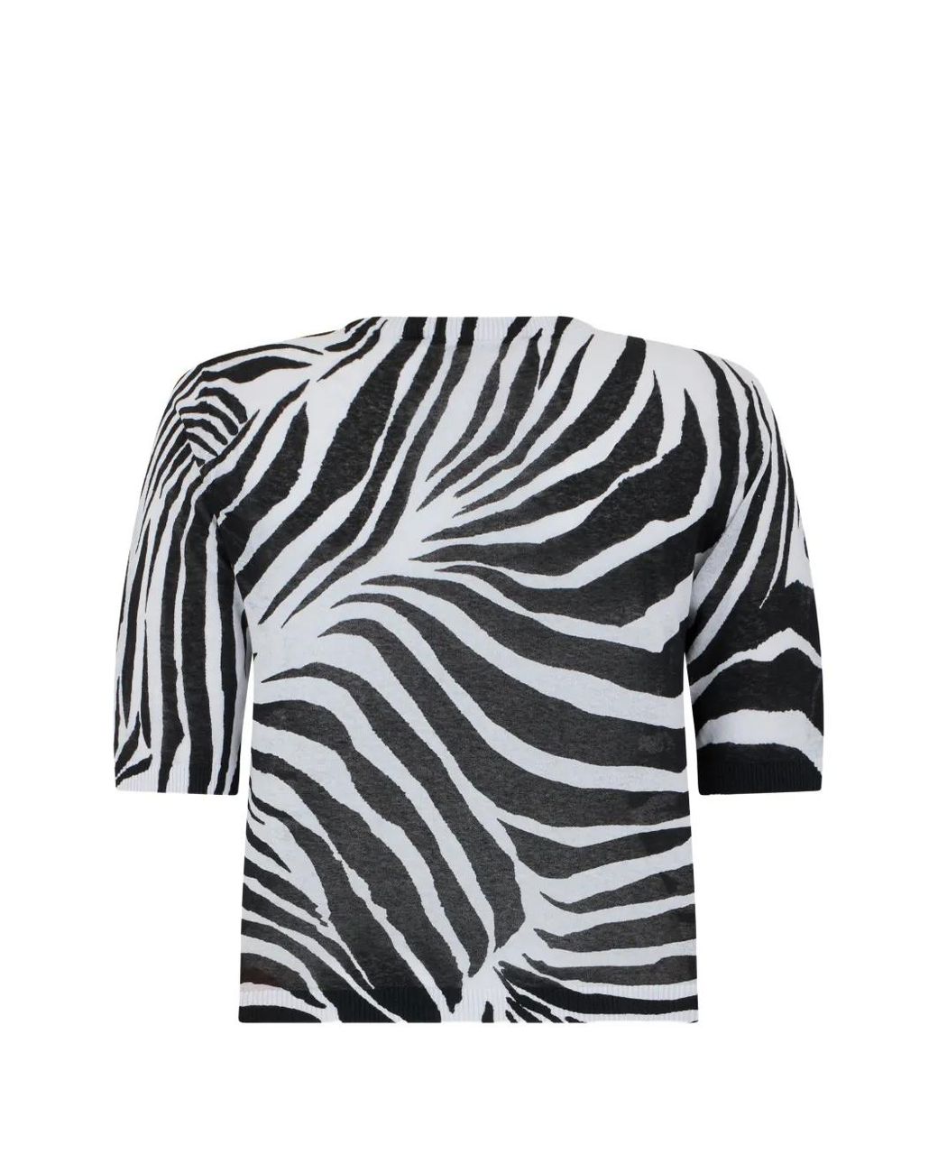 Max Mara Black Zebra-Print Top