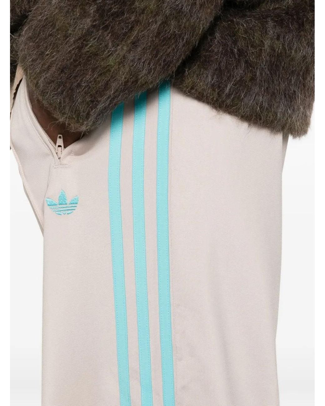 Adidas White Side-Stripe Trousers