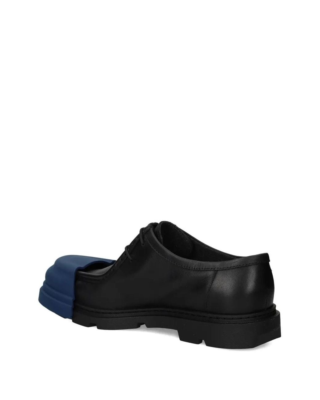 Camper Black Junction Leather Rubber-Toe Cap Shoes for men