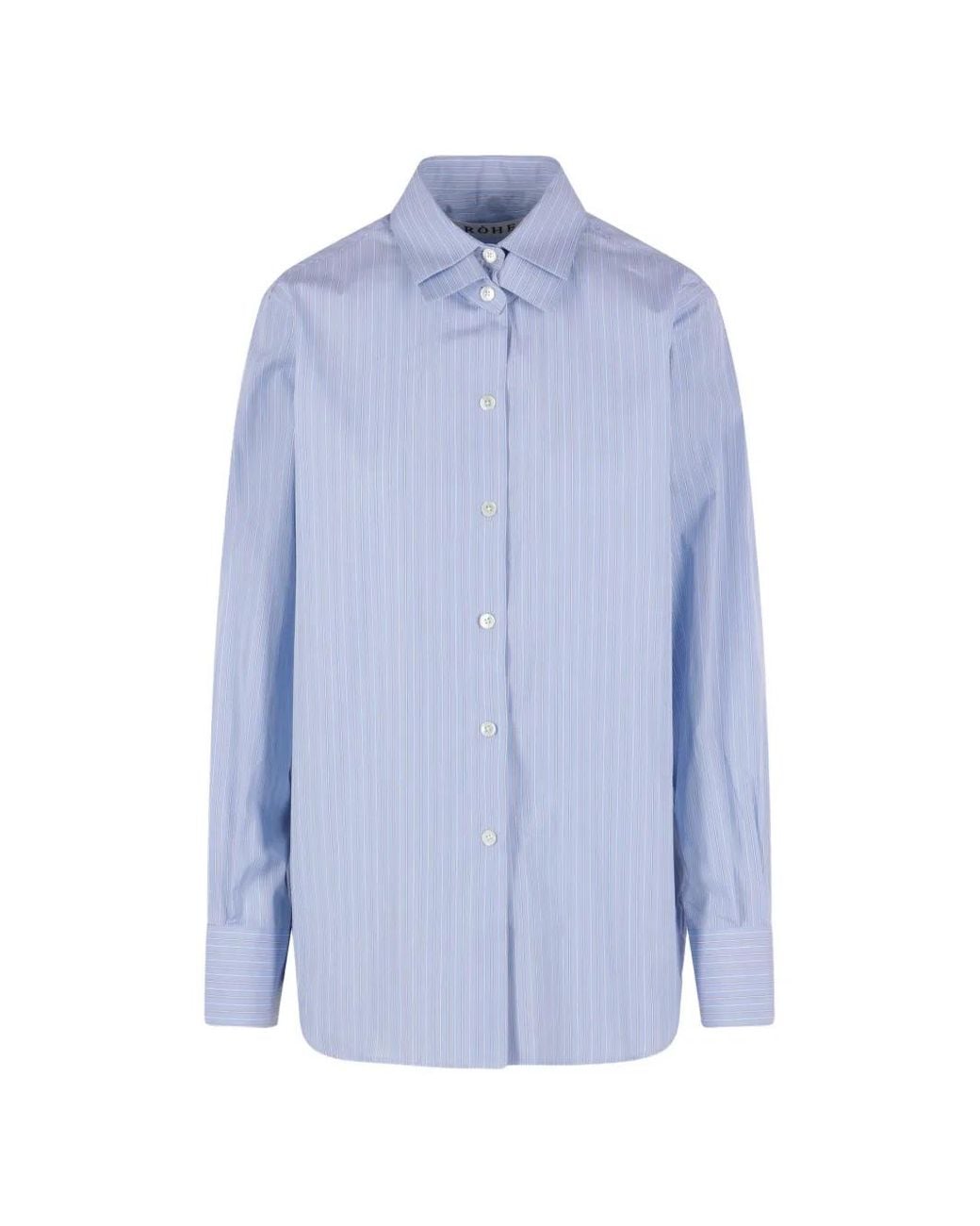 Rohe Blue Striped Button-Up Shirt