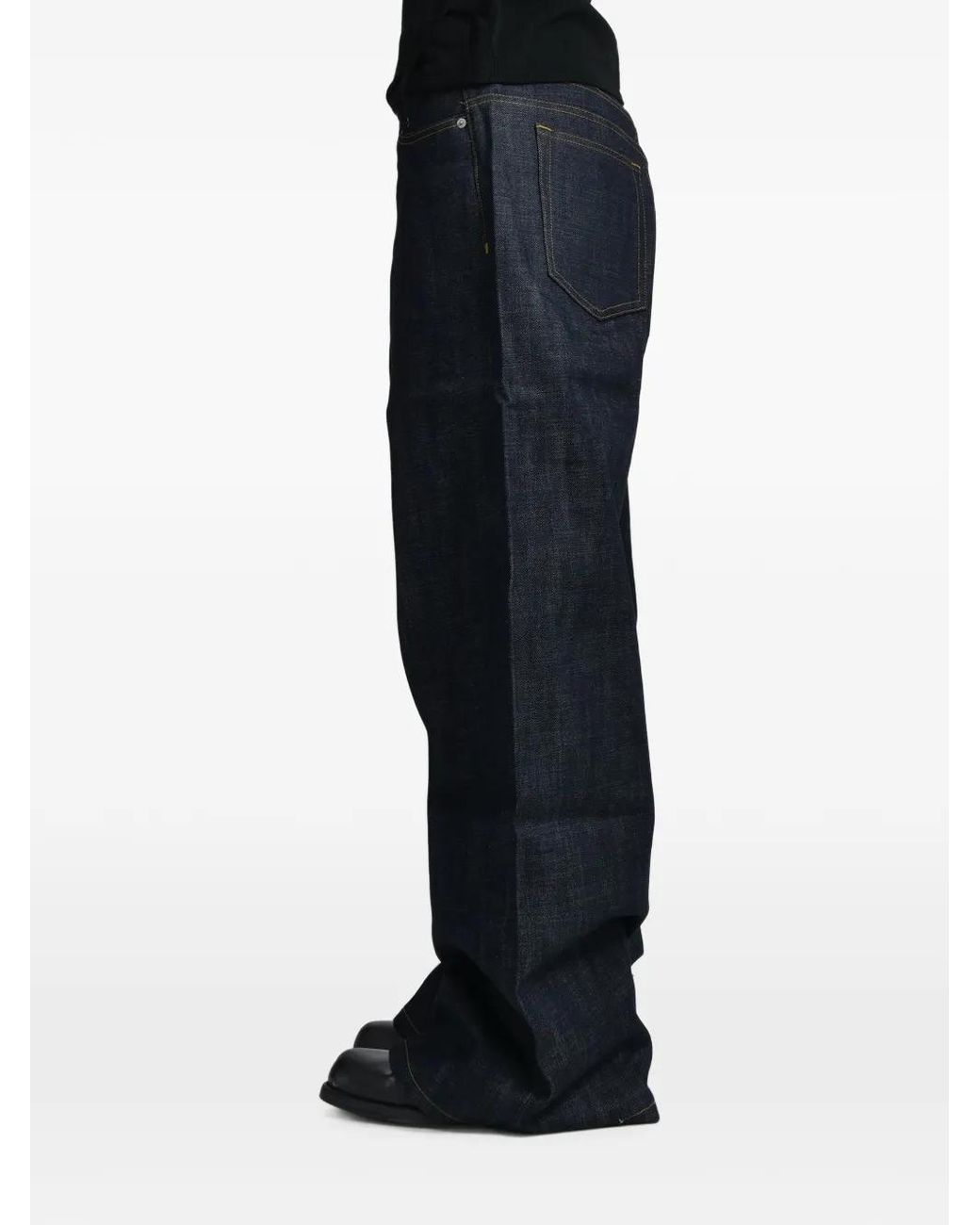 NO/FAITH STUDIOS Blue Loose-Fit Cotton Jeans for men