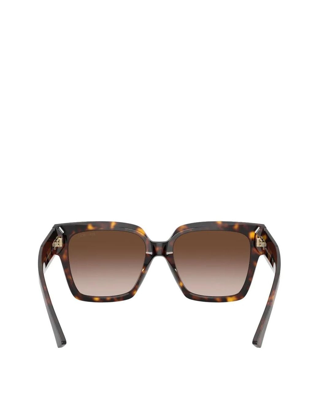 Jimmy Choo Brown Tortoiseshell-Effect Square-Frame Sunglasses