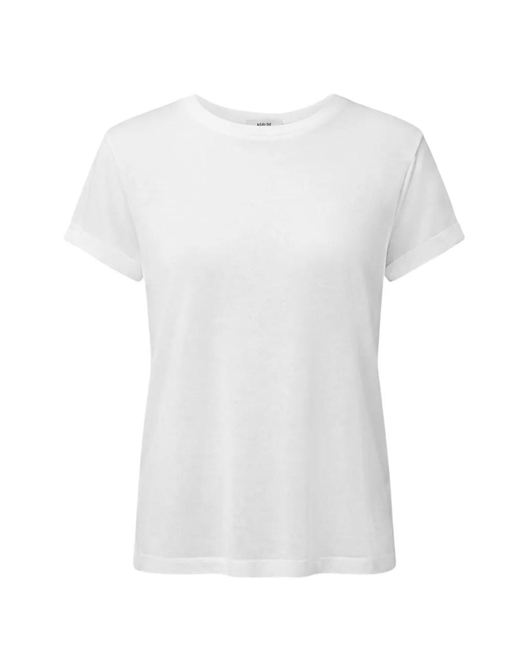 T-Shirt Con Risvolti di Agolde in White