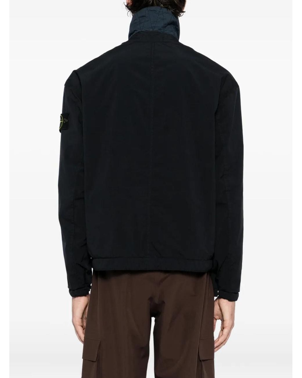 Stone Island Black Logo-Patch Jacket for men