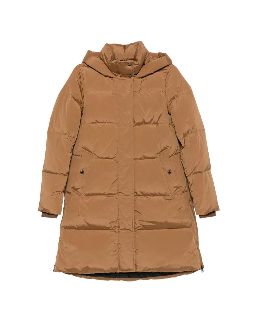 Woolrich Natural Hooded Padded Coat