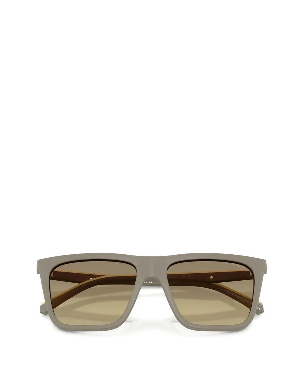 Emporio Armani Natural Matte Rectangle Sunglasses for men
