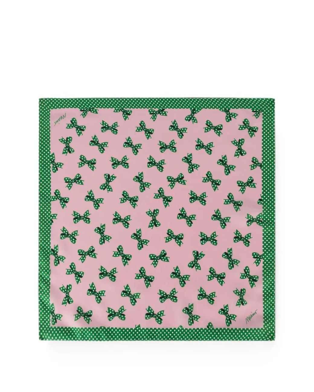 Moschino Green Écharpe Imprimée À Pois