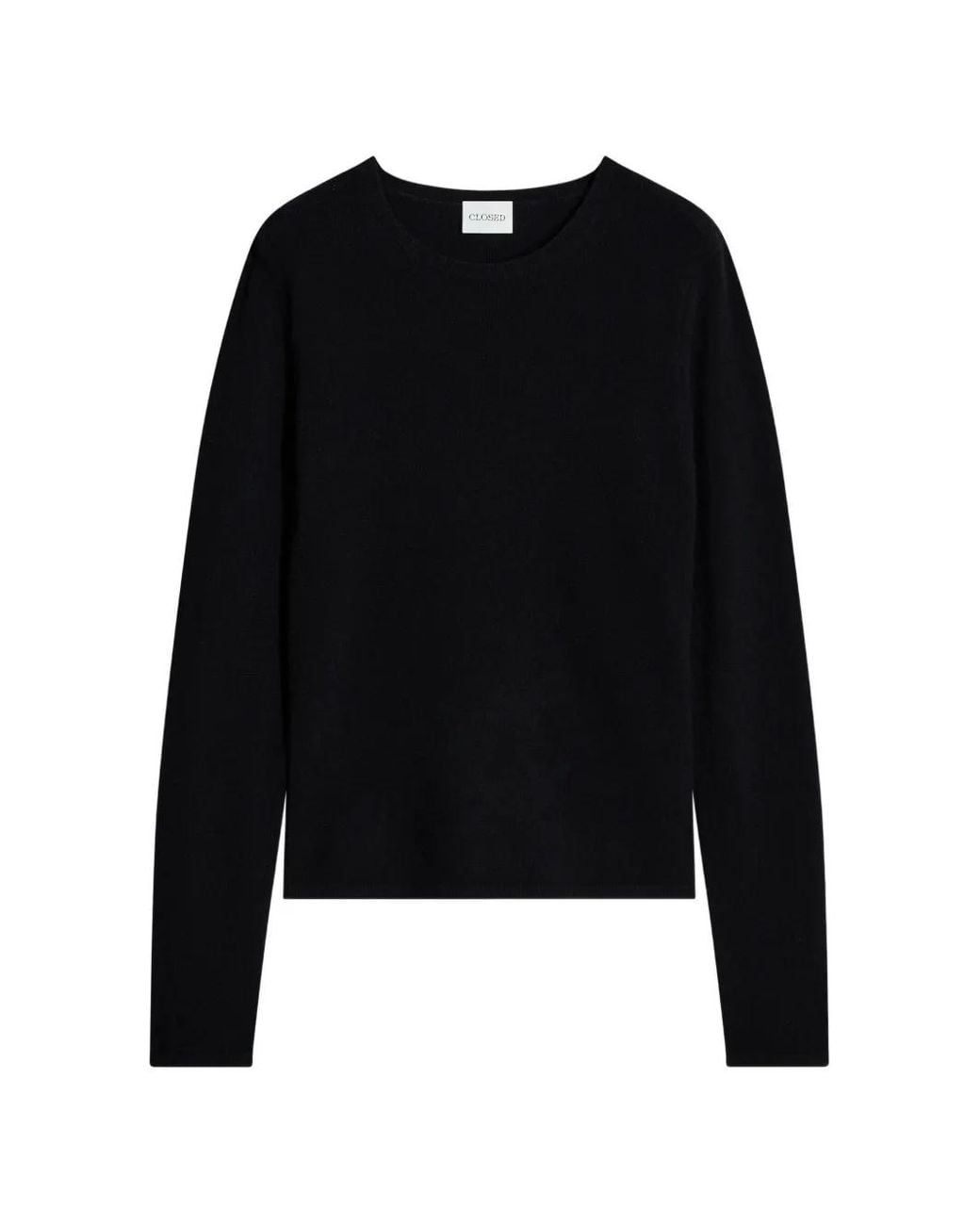 Closed Black Crew-Neck Long-Sleeve Sweater
