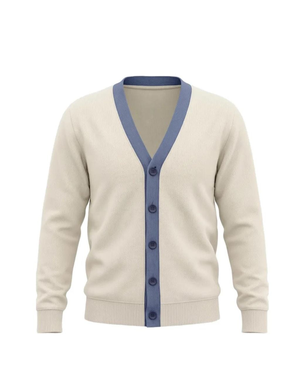 Harden White Button-Up Cardigan for men