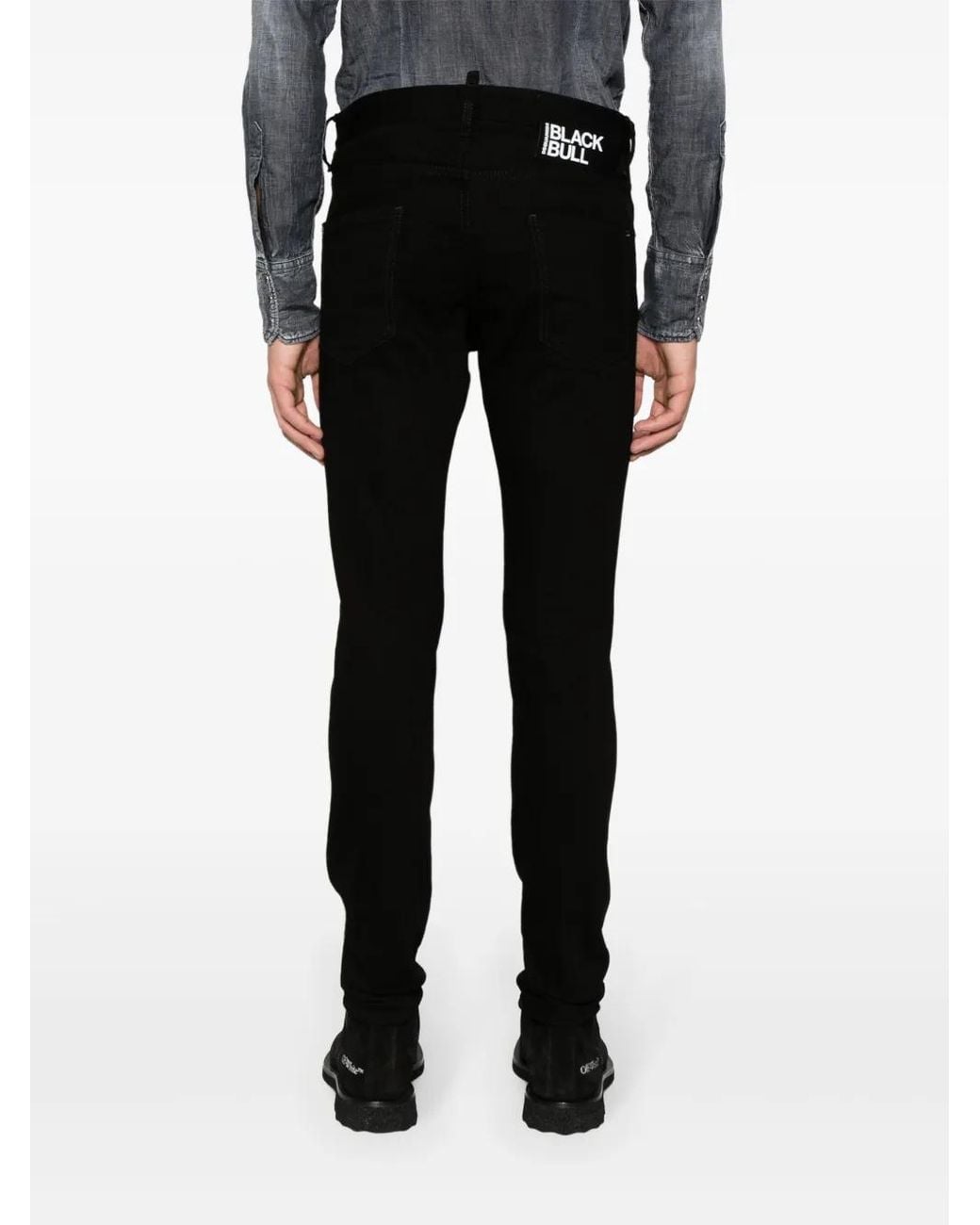 DSquared² Black Cool Guy Mid-Rise Skinny Jeans for men