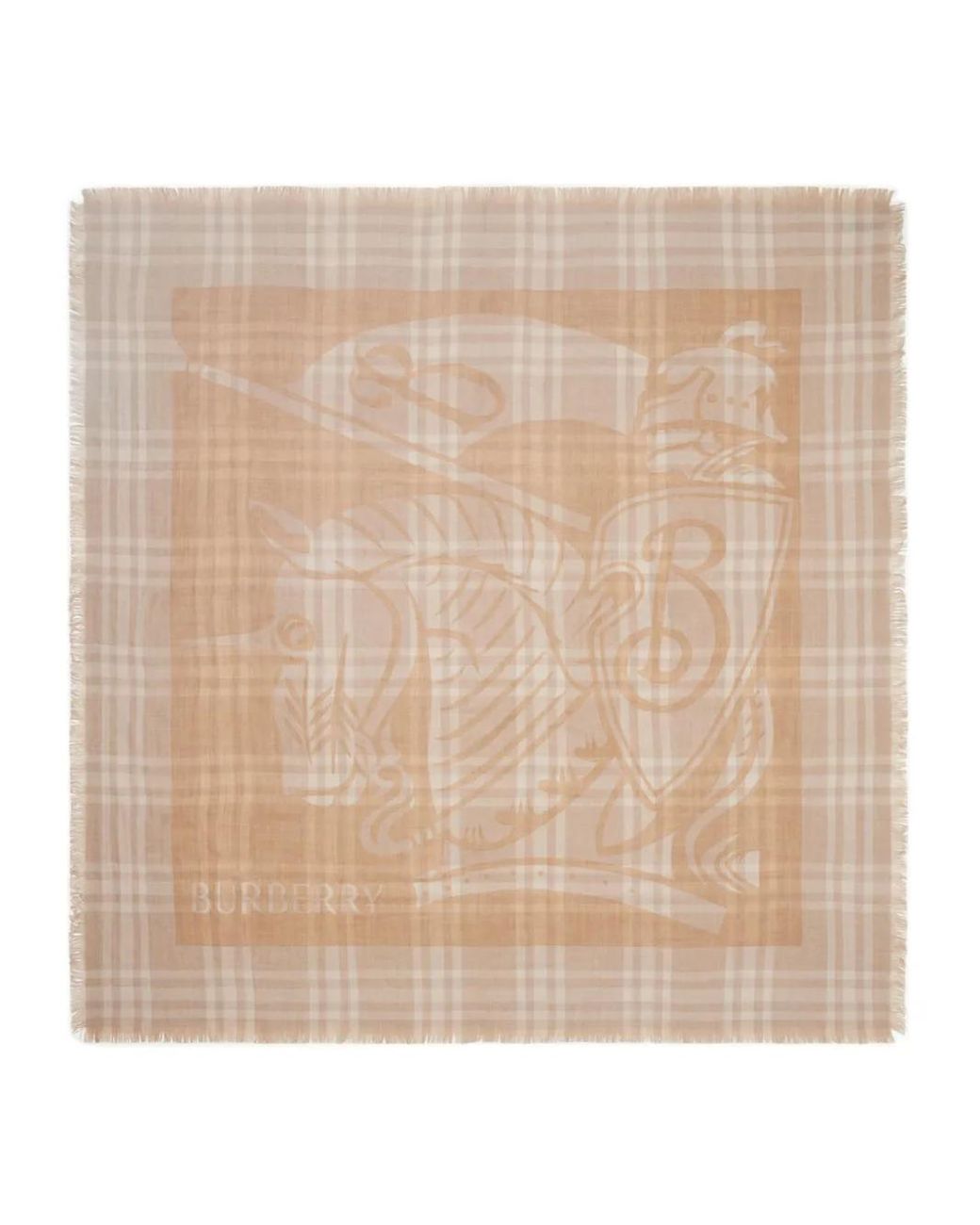Burberry Natural Ekd Check Scarf
