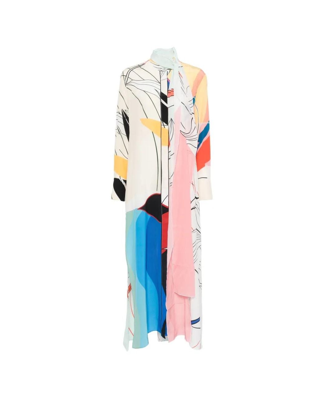 F.R.S For Restless Sleepers White Robe Imprimée À Coupe Longue