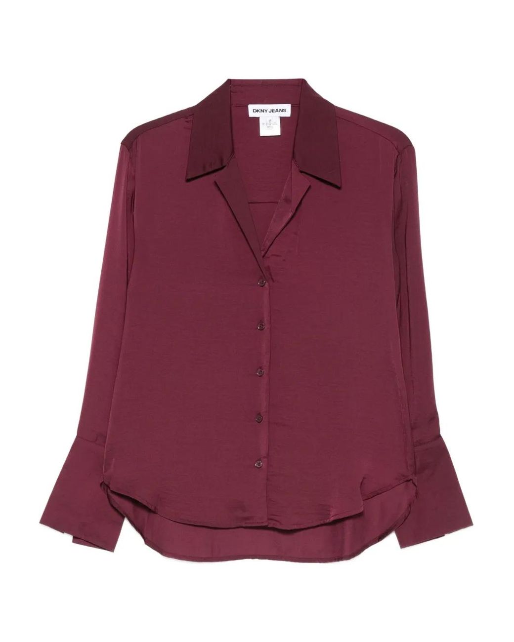 DKNY Purple Button-Front Long-Sleeve Shirt