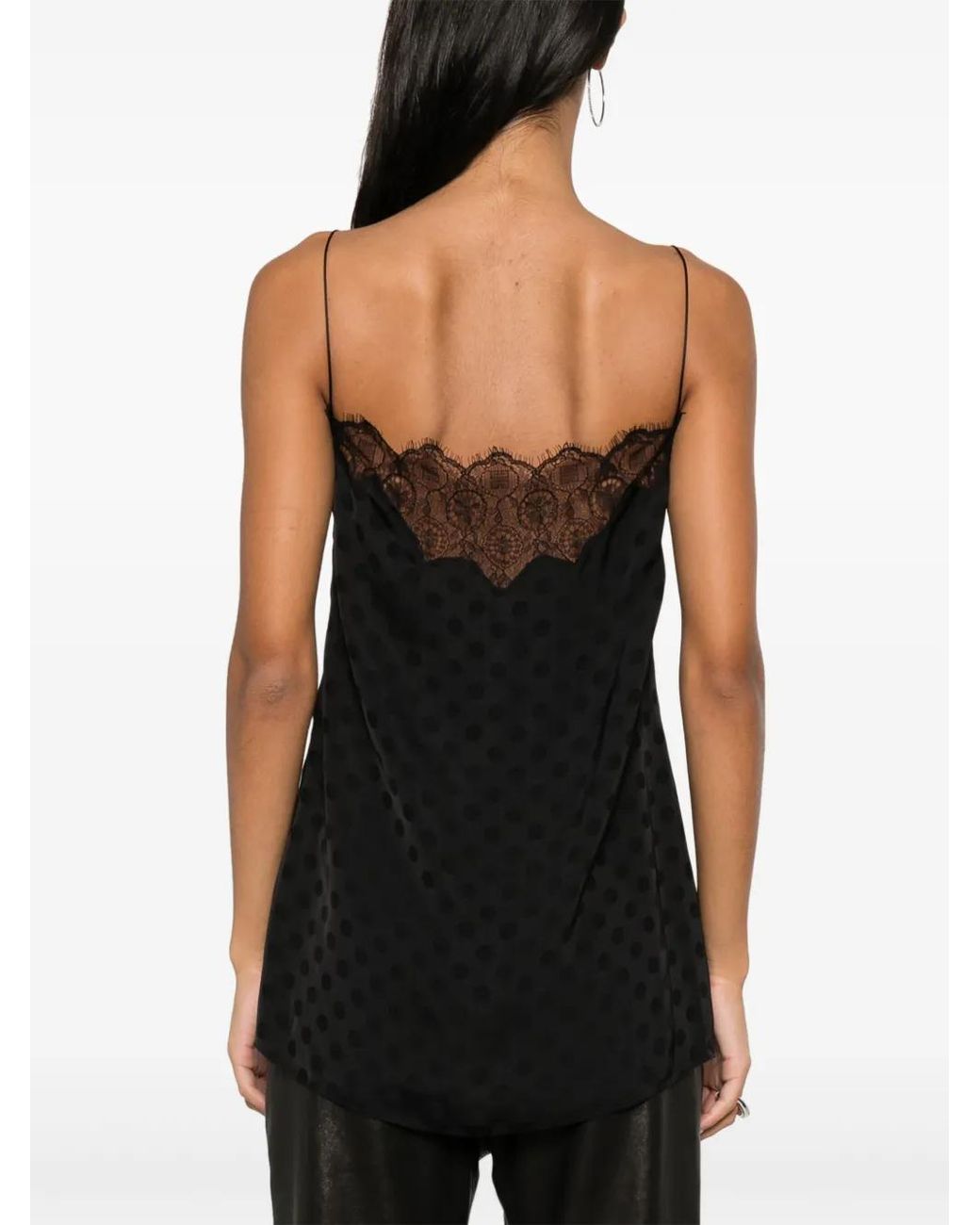 Givenchy Black Lingerie Top With Lace Detail