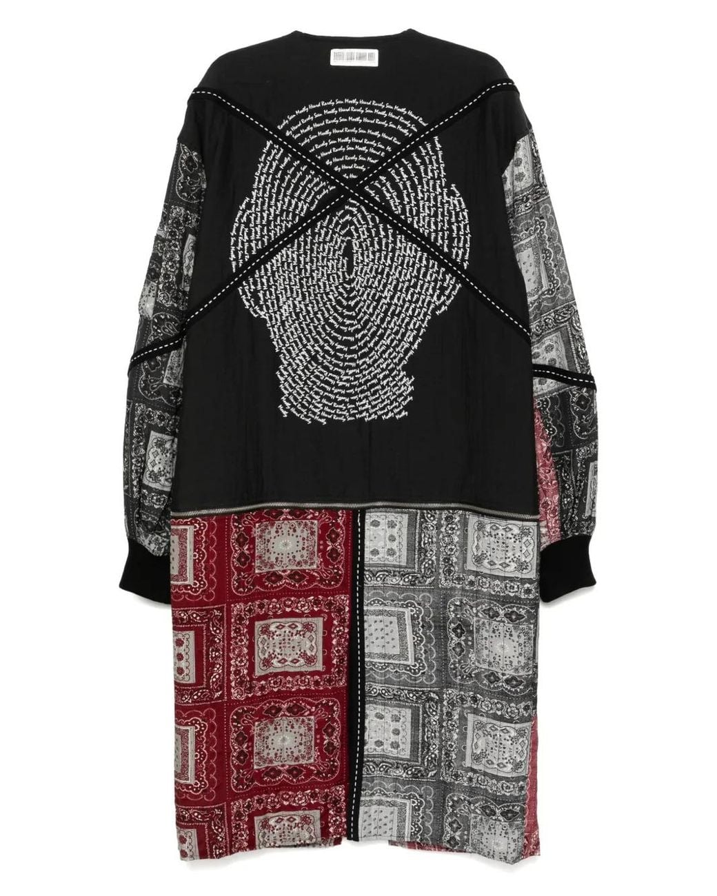Mostly Heard Rarely Seen Red Patch Paisley Overcoat for men