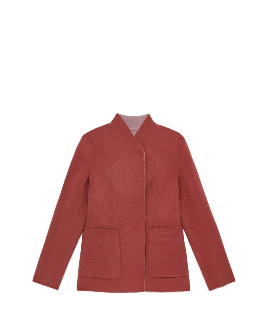 Maliparmi Red Reversible Double-Breasted Jacket