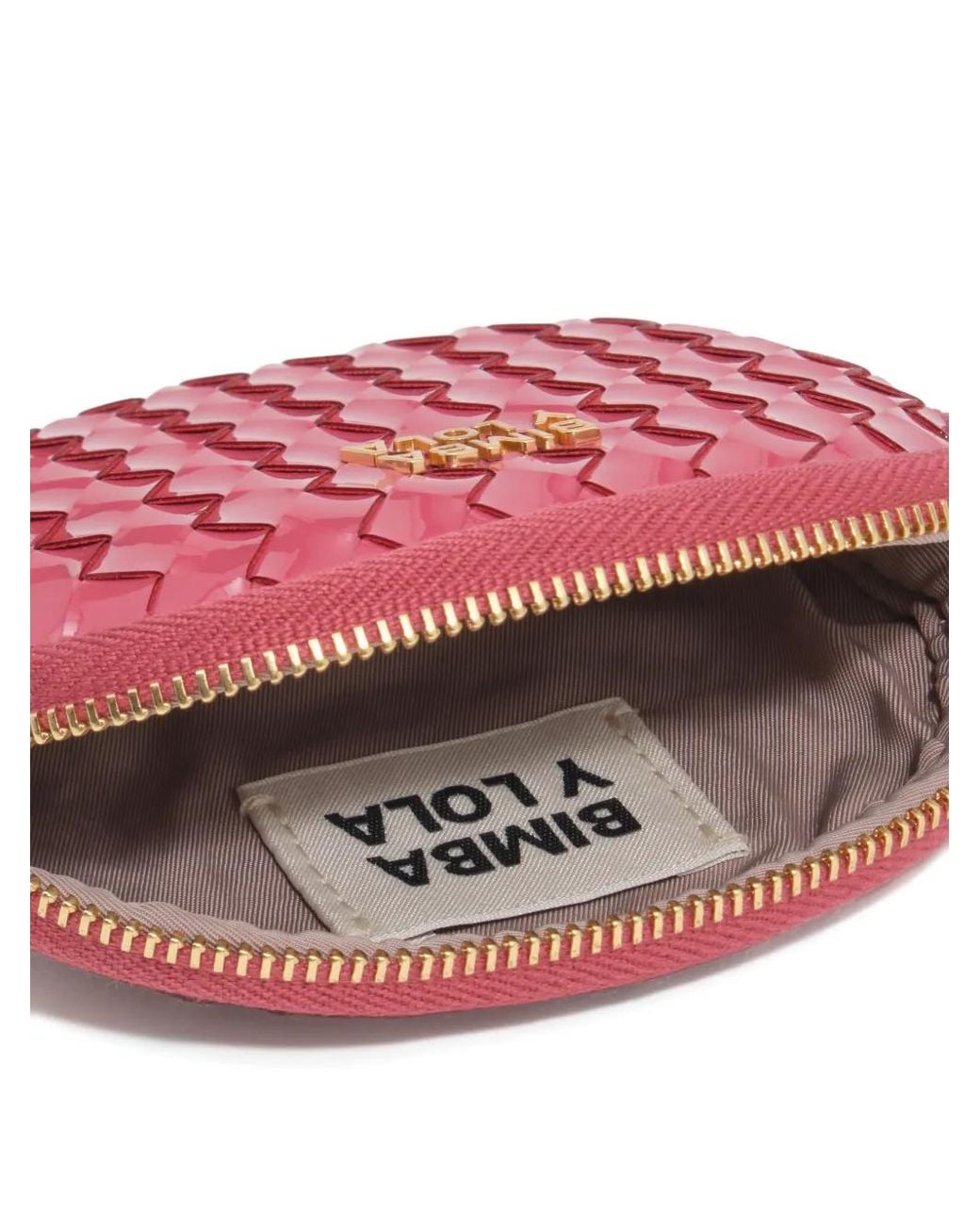 Bimba Y Lola Pink Dark- Plaited Oval Coin Purse