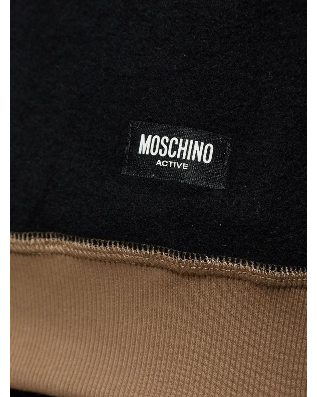 Moschino Black Active Zip-Up Sweater for men