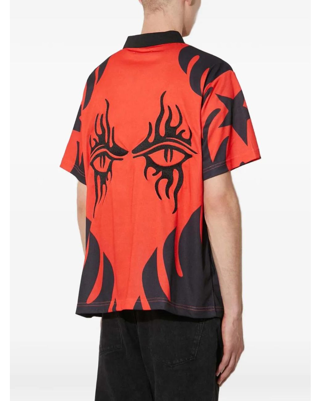 Pleasures Red Polo À Logo Imprimé for men
