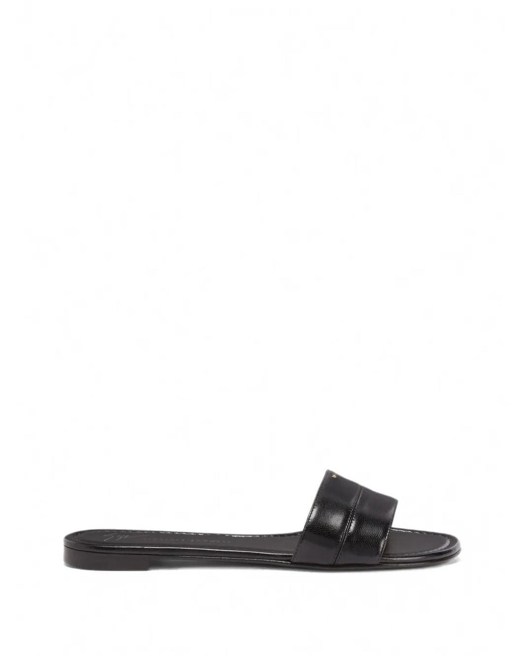 Giuseppe Zanotti White Stud-Detail Leather Sandals