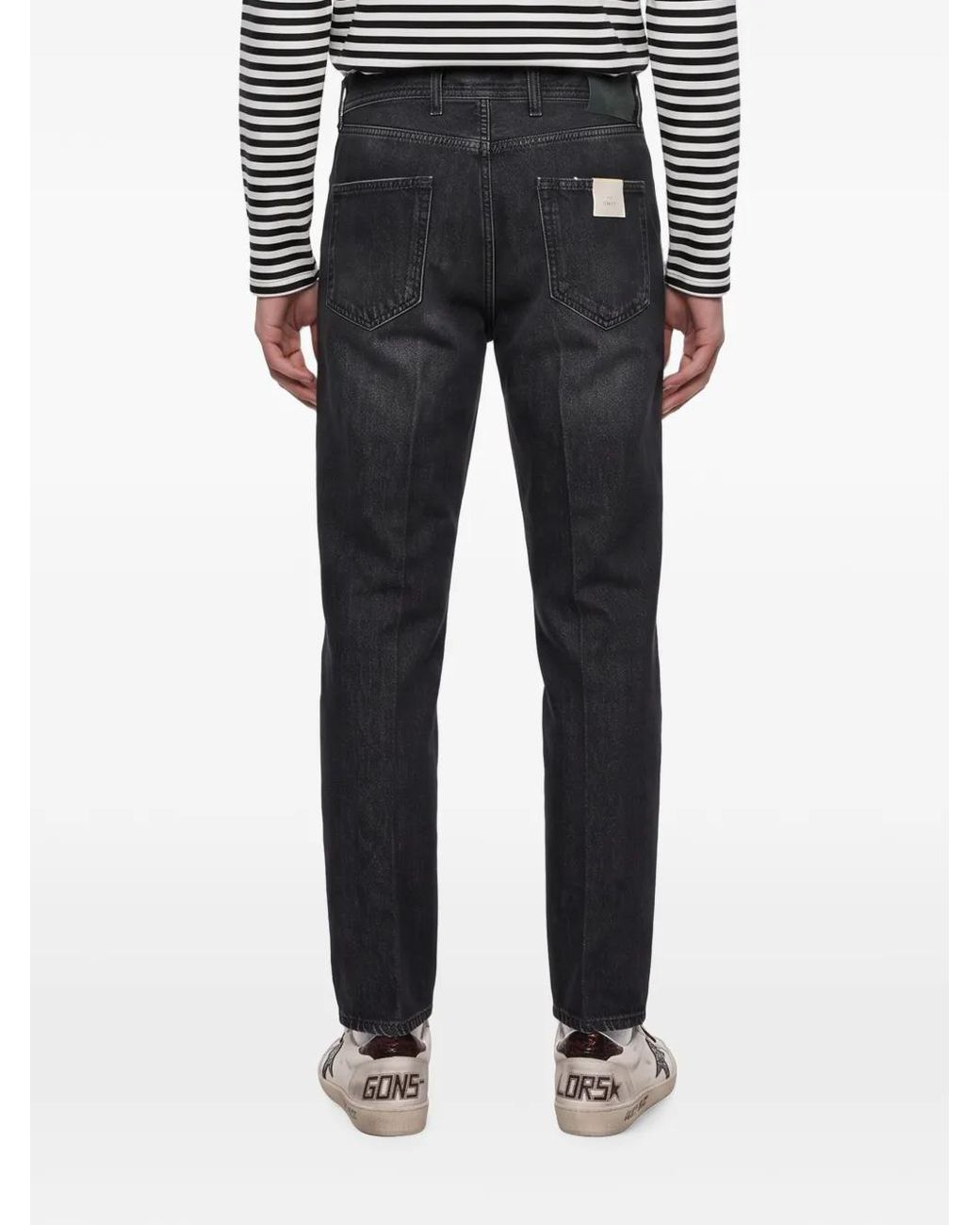 Briglia 1949 Blue Faded Pressed-Crease Jeans for men