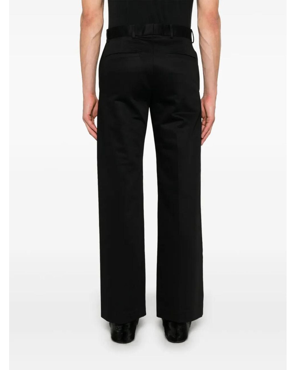 AARON ESH Black Wool Trousers for men