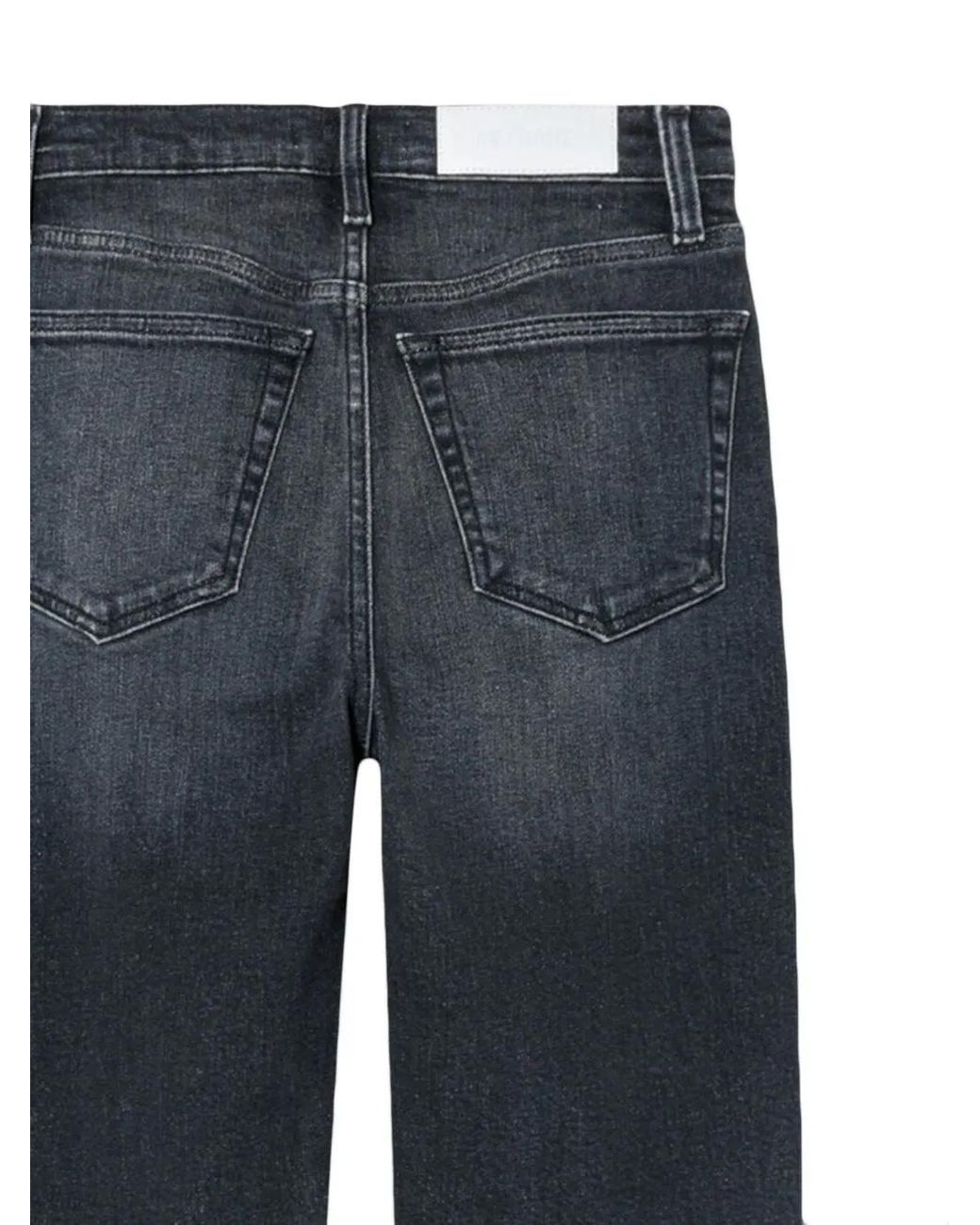 Re/done Blue High-Rise Cropped Jeans