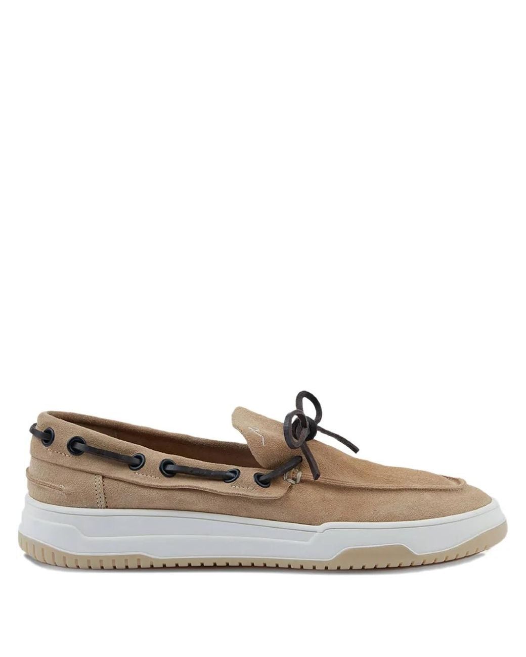 Paul & Shark Brown Yacht Club Leather Loafers for men