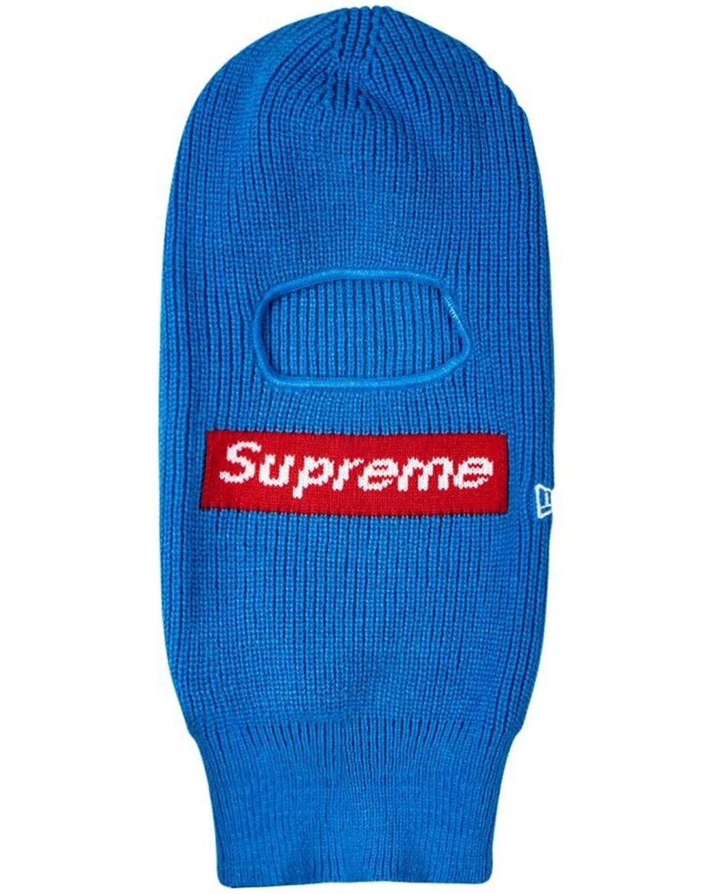 Supreme Blue X New Era Box Logo Knitted Balaclava
