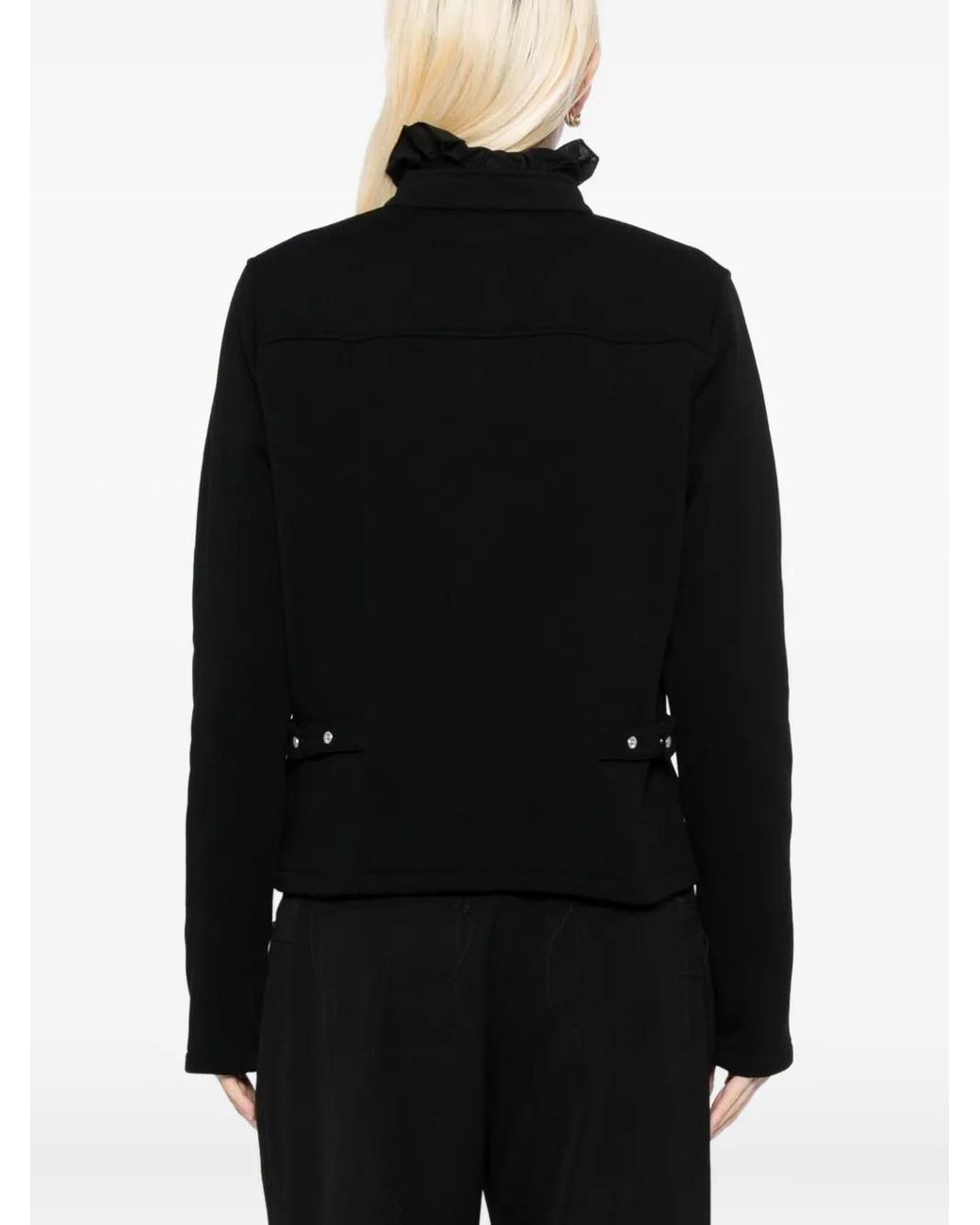 Agnes B. Black Buttoned-Up Jacket