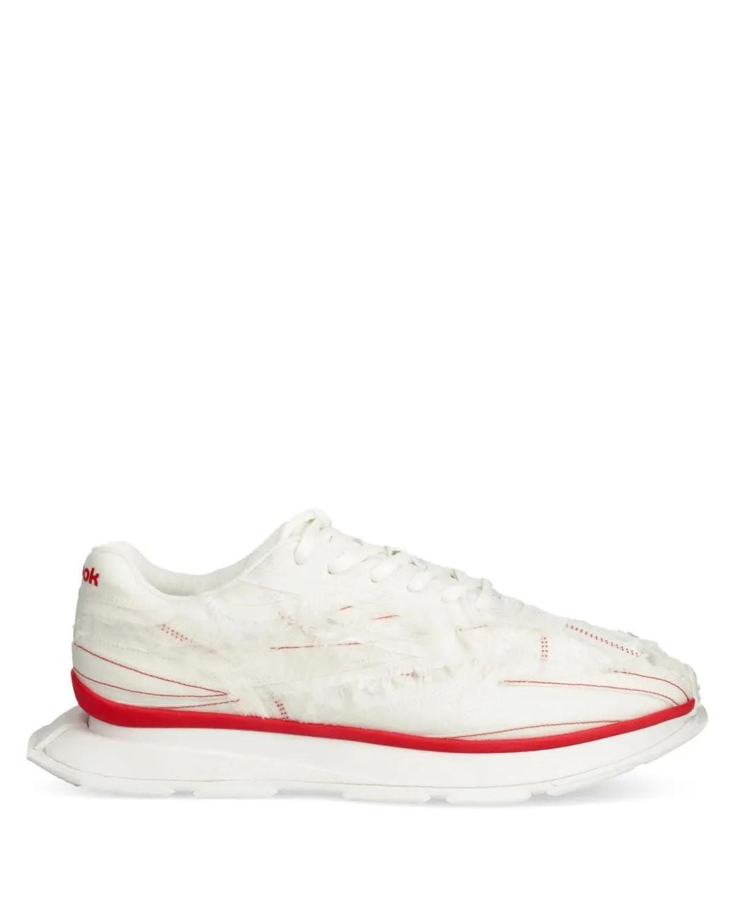 Reebok White Classic Ltd Lace-Up Sneakers for men