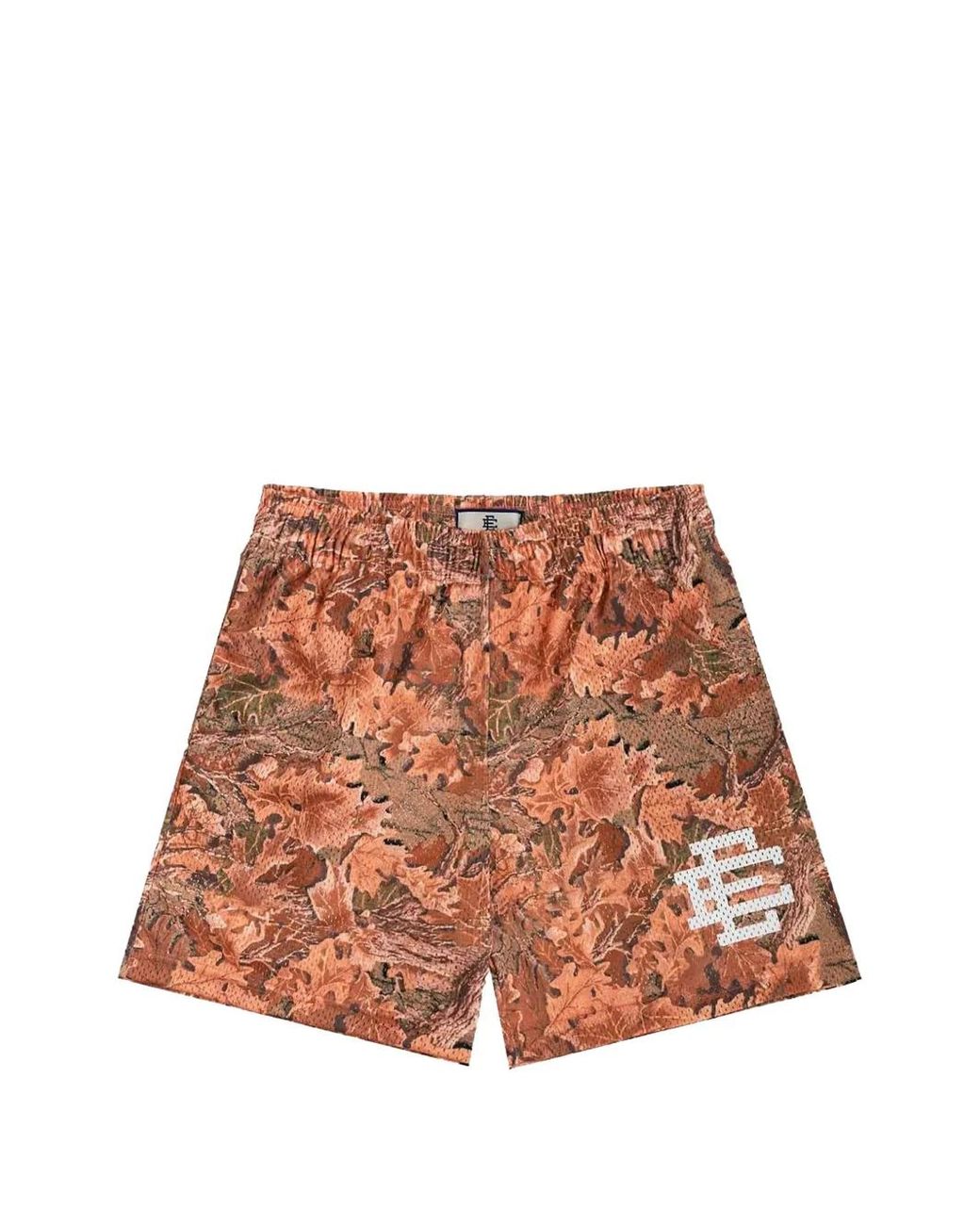 Eric Emanuel Brown Leaf-Pattern Shorts for men