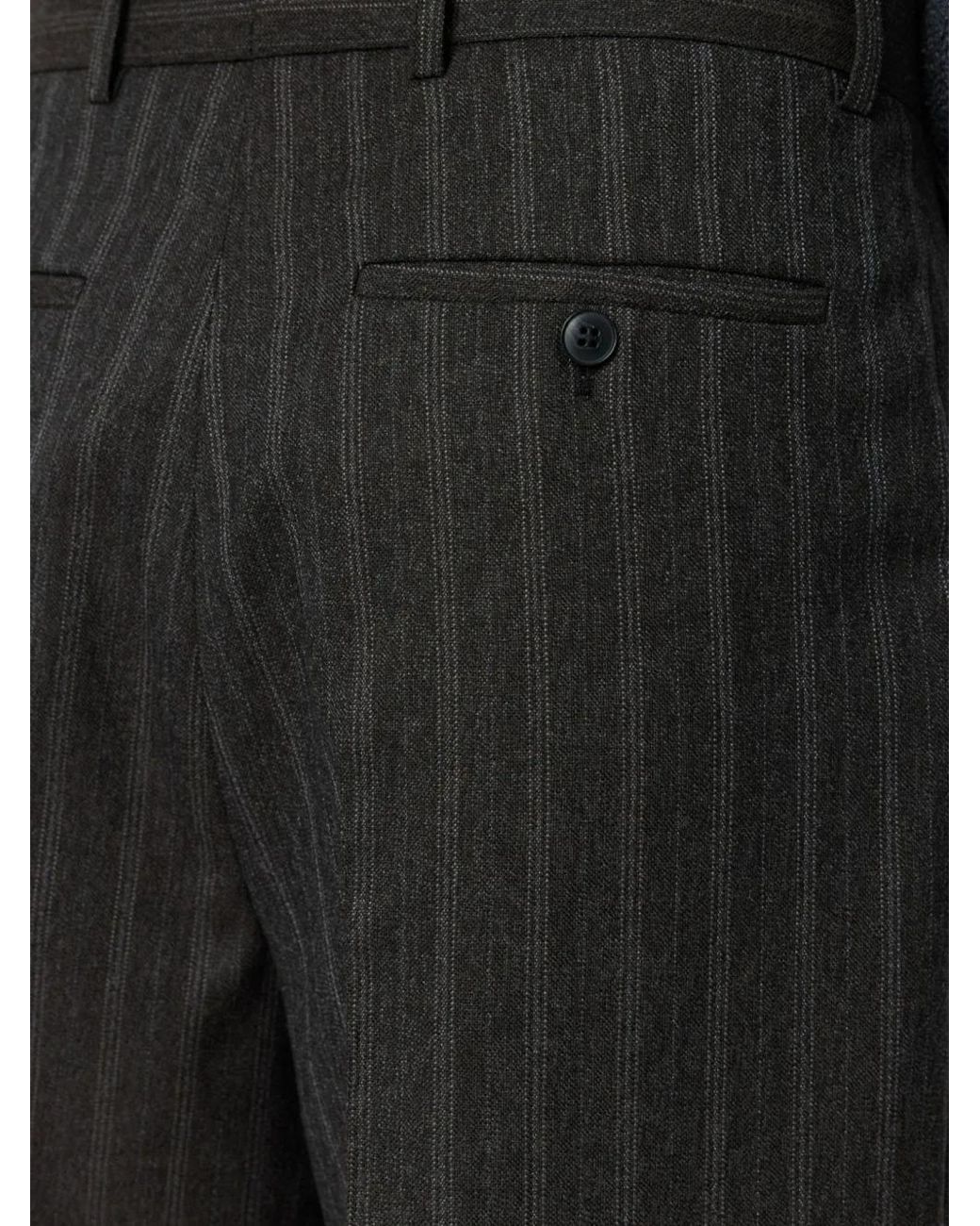 mfpen Black Pantalon De Tailleur Primary À Fines Rayures