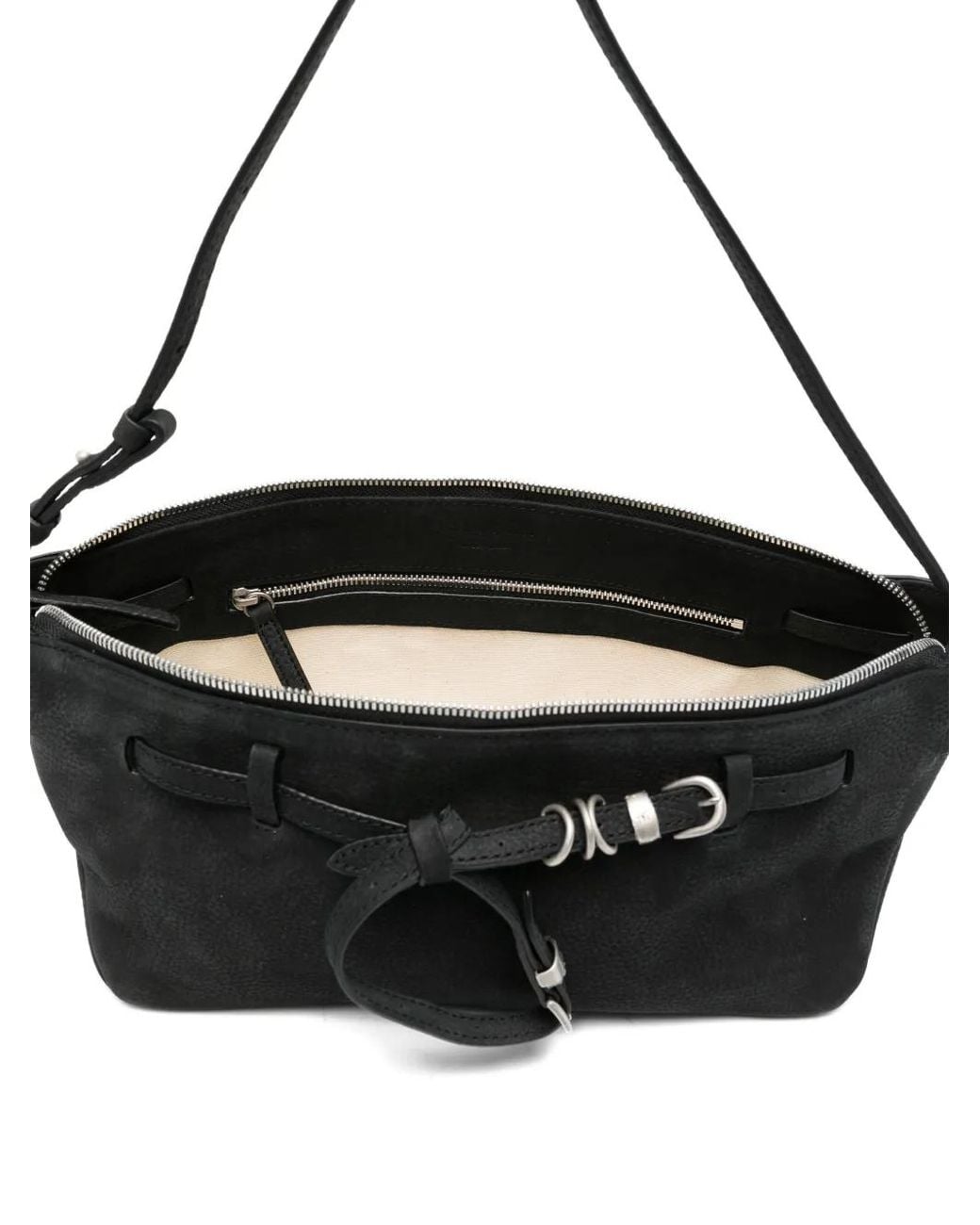 MARGE SHERWOOD Black Drawstring Shoulder Bag