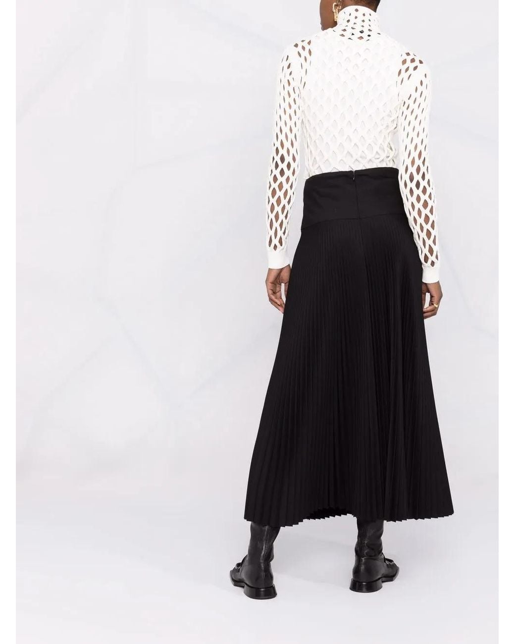 Valentino Garavani White Cut-Out Knitted Jumper