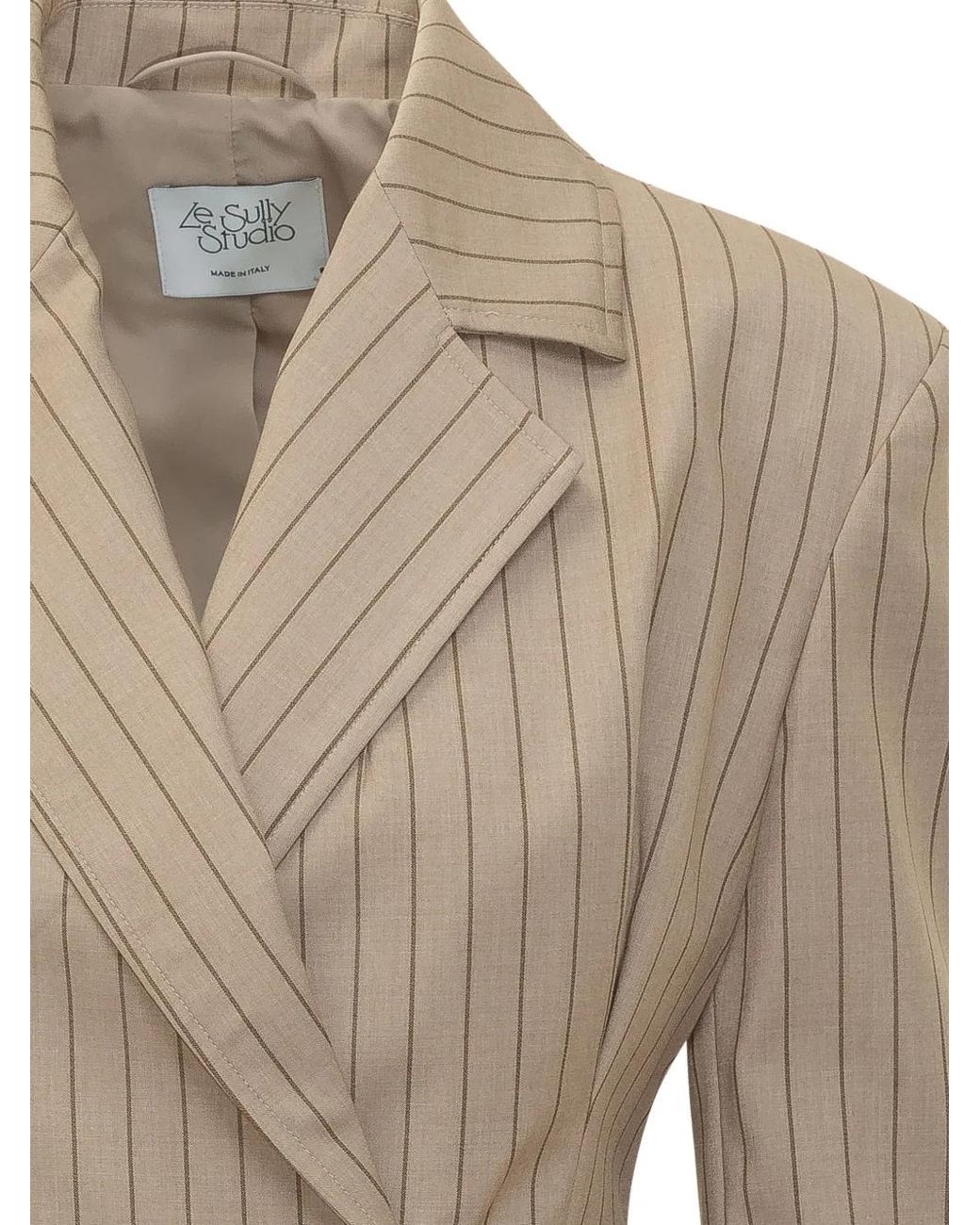 Chaqueta A Rayas Diplomáticas LE SULLY STUDIO de color Natural