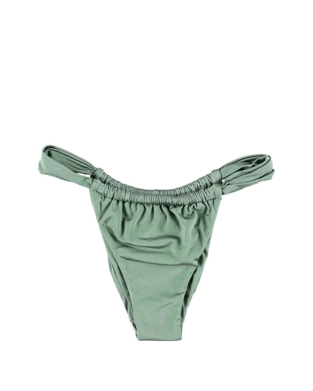 BELAMER Green Lara Ruched Bikini Bottom