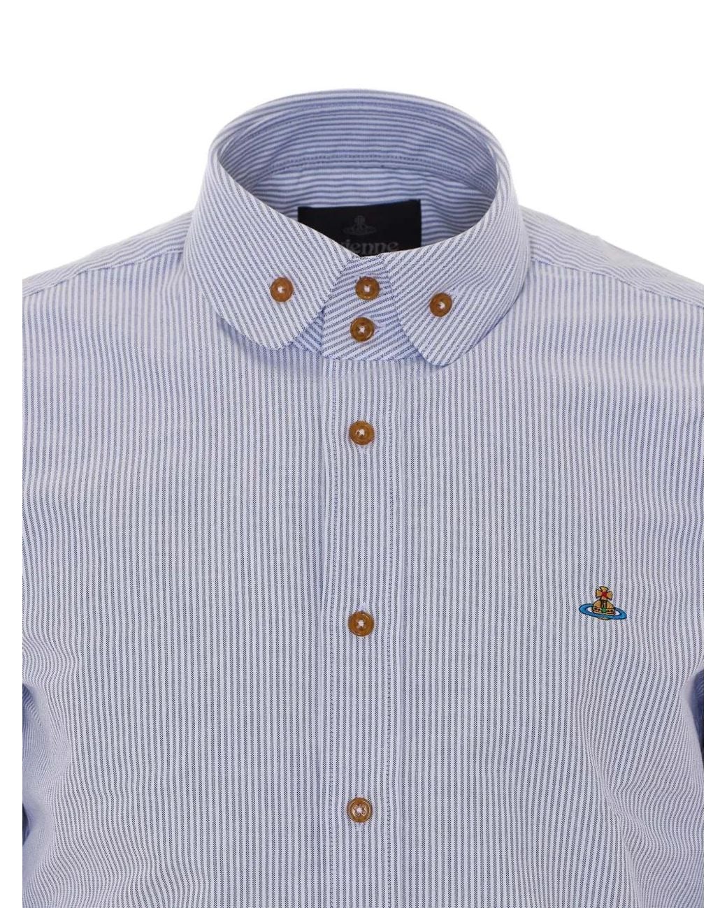 Vivienne Westwood Blue 2 Button Krall Shirt for men