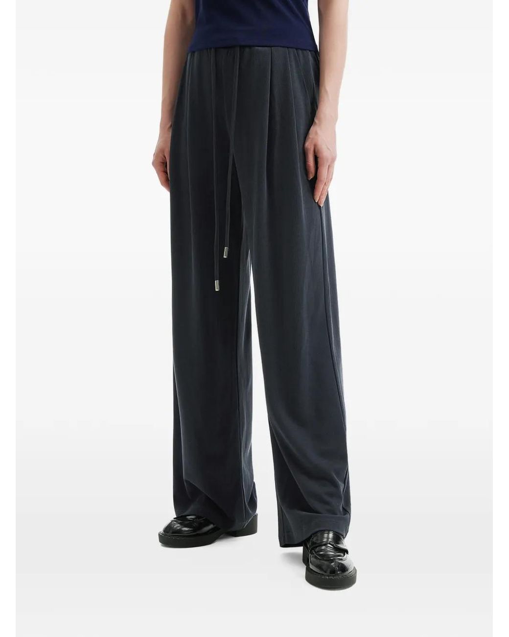 B+ AB Blue Drawstring-Fastening Palazzo Pants