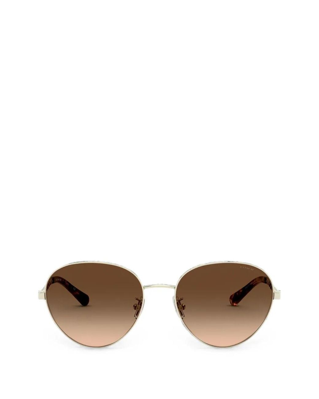 COACH Metallic Lunettes De Soleil Signature À Monture Pilote Signature