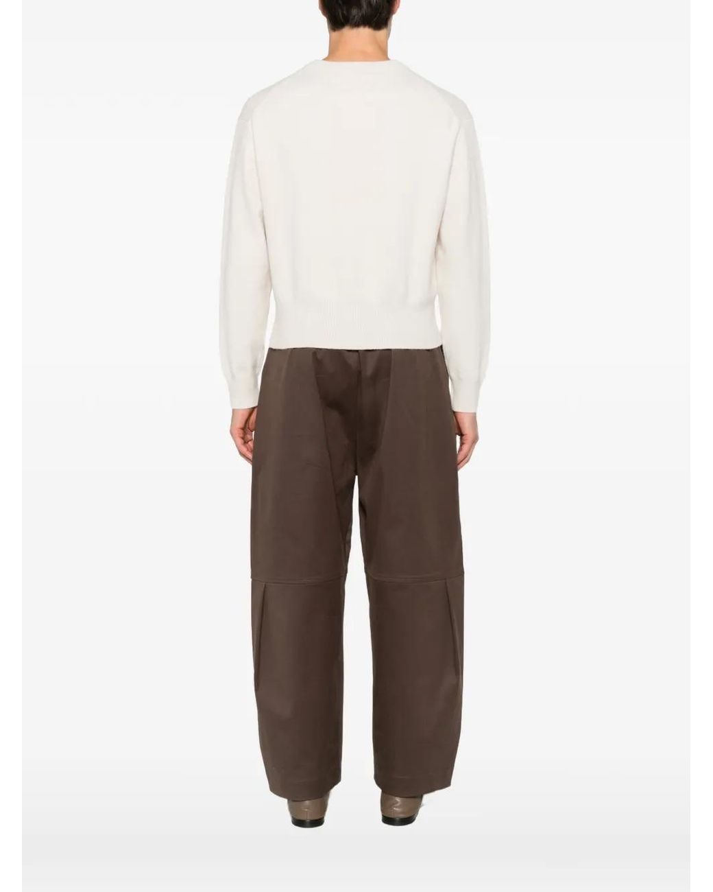 Extreme Cashmere White Luce Button-Fastening Ribbed-Trim Cardigan