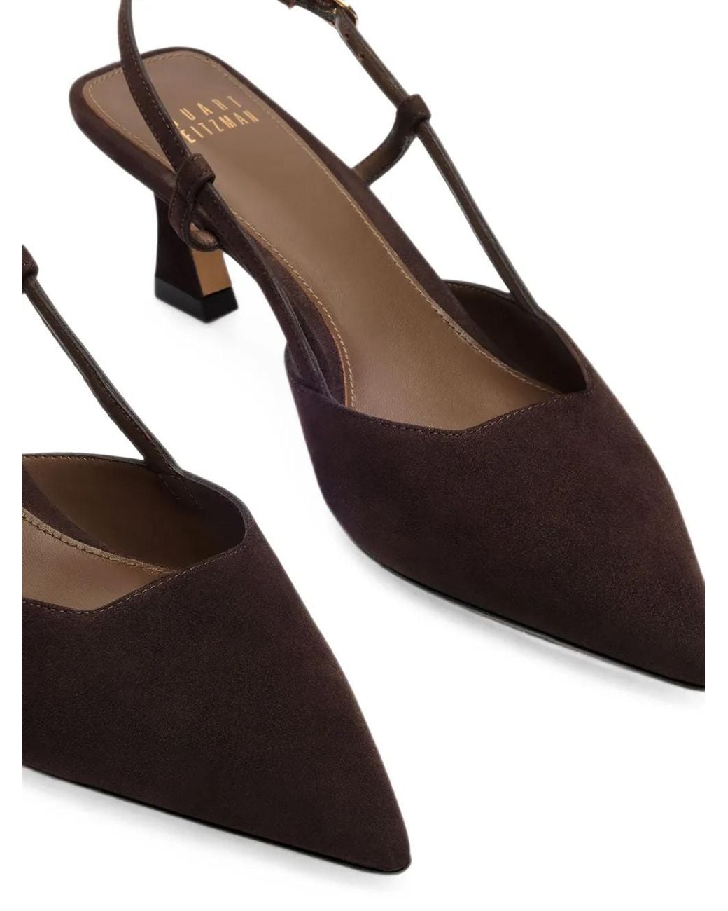 Stuart Weitzman Brown Vinnie Sculptural Heel Pumps